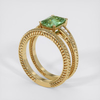 2.05 Ct. Bi Color Sapphire Ring, 14K Yellow Gold 2