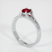 0.56 Ct. Ruby Ring, Platinum 950 2