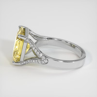 6.13 Ct. Yellow Sapphire Ring, Platinum 950 4