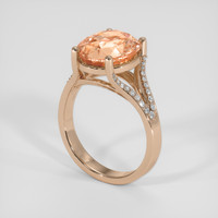 6.04 Ct. Padparadscha Sapphire Ring, 14K Rose Gold 2