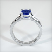 1.08 Ct. Blue Sapphire Ring, 10K White Gold 3
