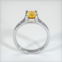 1.03 Ct. Orangish Yellow Sapphire Ring, 10K White Gold 3
