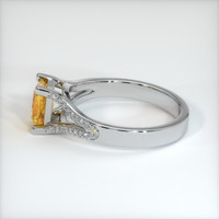 1.03 Ct. Orangish Yellow Sapphire Ring, 10K White Gold 4