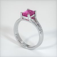 1.26 Ct. Pink Sapphire Ring, 14K White Gold 2