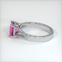 1.26 Ct. Pink Sapphire Ring, 14K White Gold 4