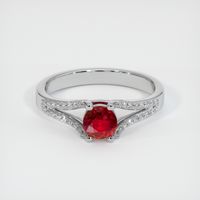 0.56 Ct. Ruby Ring, 14K White Gold 1