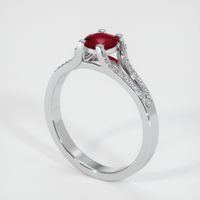 0.56 Ct. Ruby Ring, 14K White Gold 2