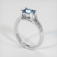 1.26 Ct. Sapphire Ring, 14K White Gold 2