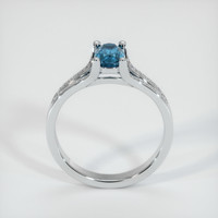 0.78 Ct. Sapphire Ring, 14K White Gold 3