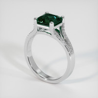 2.30 Ct. Green Sapphire Ring, 14K White Gold 2