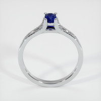 0.48 Ct. Blue Sapphire Ring, 18K White Gold 3