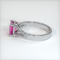 1.26 Ct. Pink Sapphire Ring, 18K White Gold 4