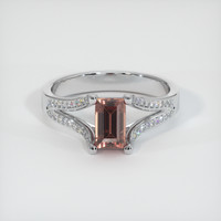1.47 Ct. Sapphire Ring, 18K White Gold 1