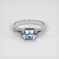 1.26 Ct. Sapphire Ring, 18K White Gold 1