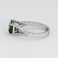 2.53 Ct. Green Sapphire Ring, 18K White Gold 4
