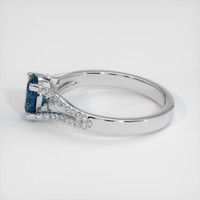 0.89 Ct. Sapphire Ring, 18K White Gold 4