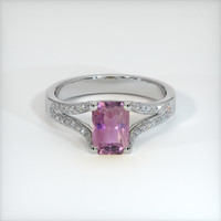 1.05 Ct. Sapphire Ring, 18K White Gold 1