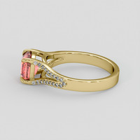 2.01 Ct. Padparadscha Sapphire Ring, 10K Yellow Gold 4