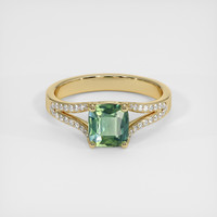 1.17 Ct. Green Sapphire Ring, 14K Yellow Gold 1