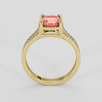 2.01 Ct. Padparadscha Sapphire Ring, 14K Yellow Gold 3