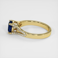 1.10 Ct. Blue Sapphire Ring, 18K Yellow Gold 4