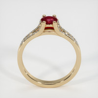 0.56 Ct. Ruby Ring, 18K Yellow Gold 3
