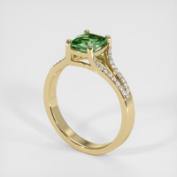 1.17 Ct. Green Sapphire Ring, 18K Yellow Gold 2