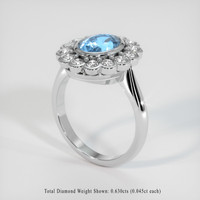 1.54 Ct. Gemstone Ring, Platinum 950 2