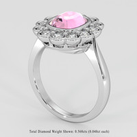 3.04 Ct. Pink Sapphire Ring, Platinum 950 2