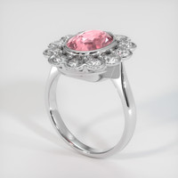 2.77 Ct. Padparadscha Sapphire Ring, Platinum 950 2