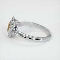 0.75 Ct. Yellowish Green Sapphire Ring, Platinum 950 4