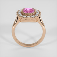 2.08 Ct. Pink Sapphire Ring, 14K Rose Gold 3