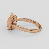 0.87 Ct. Padparadscha Sapphire Ring, 14K Rose Gold 4