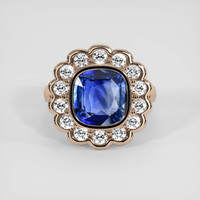 5.01 Ct. Blue Sapphire Ring, 14K Rose Gold 1