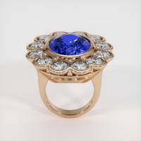 25.11 Ct. Blue Sapphire Ring, 18K Rose Gold 3