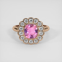 2.08 Ct. Pink Sapphire Ring, 18K Rose Gold 1