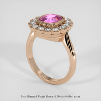 2.08 Ct. Pink Sapphire Ring, 18K Rose Gold 2