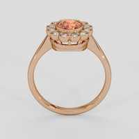 0.87 Ct. Padparadscha Sapphire Ring, 18K Rose Gold 3