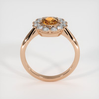 1.09 Ct. Orangish Brown Sapphire Ring, 18K Rose Gold 3