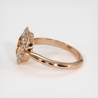 1.09 Ct. Orangish Brown Sapphire Ring, 18K Rose Gold 4