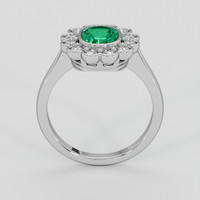 1.13 Ct. Emerald Ring, Silver 3