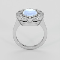 6.27 Ct. Greyish Blue Sapphire Ring, Silver 3