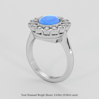 2.91 Ct. Blue Sapphire Ring, Silver 2
