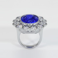 25.11 Ct. Blue Sapphire Ring, 10K White Gold 3