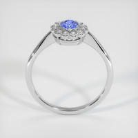 0.73 Ct. Blue Sapphire Ring, 14K White Gold 3