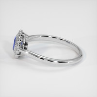 0.73 Ct. Blue Sapphire Ring, 14K White Gold 4