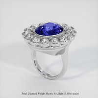 14.06 Ct. Sapphire Ring, 14K White Gold 2