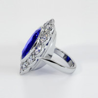 25.11 Ct. Blue Sapphire Ring, 14K White Gold 4