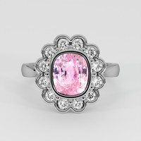 3.04 Ct. Pink Sapphire Ring, 14K White Gold 1