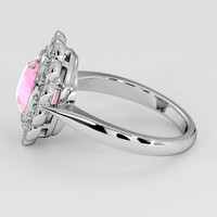 3.04 Ct. Pink Sapphire Ring, 14K White Gold 4